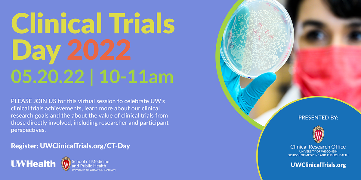Clinical Trials Day at UW promo graphic
