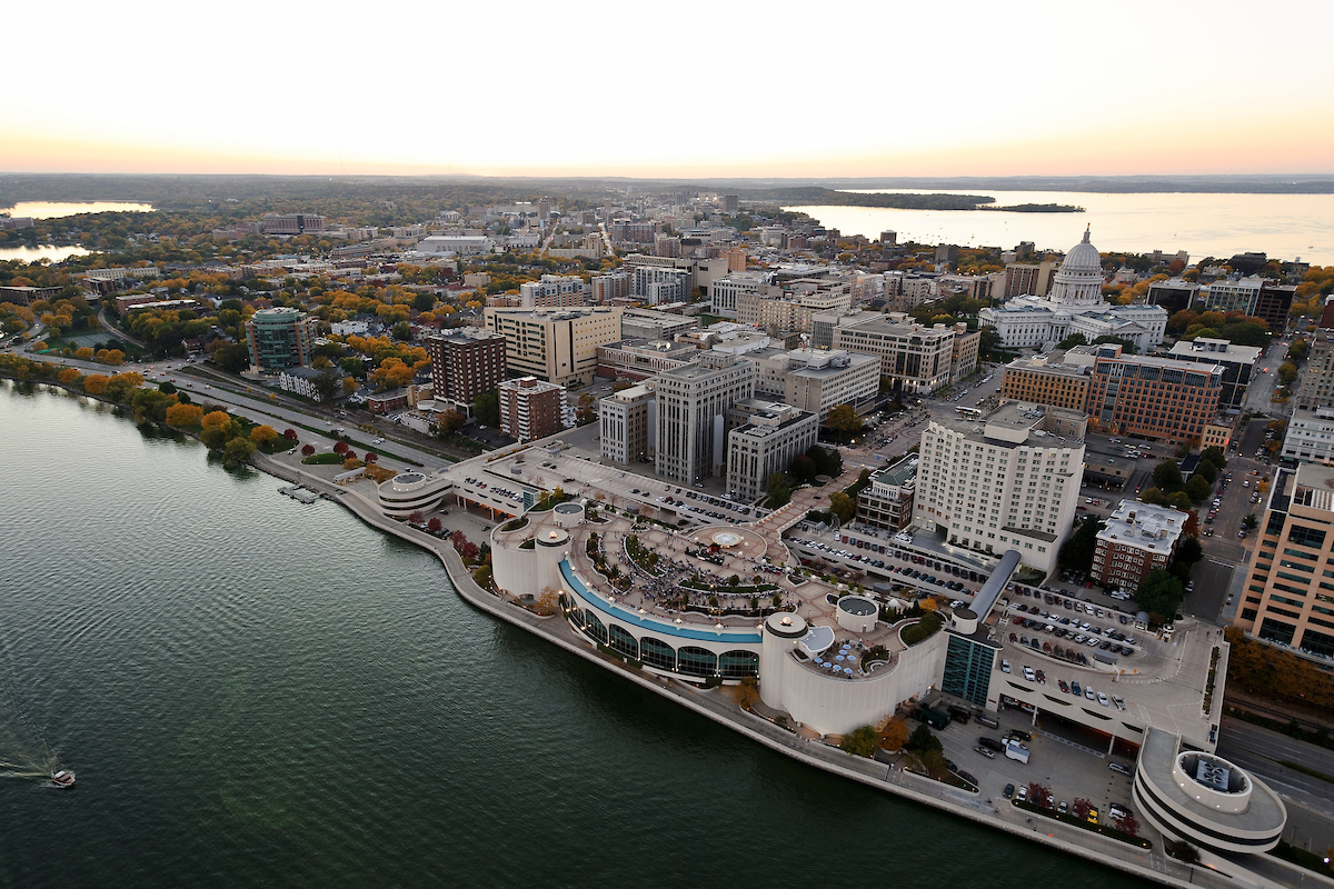 Aerial view of Madison, Wisconsin
