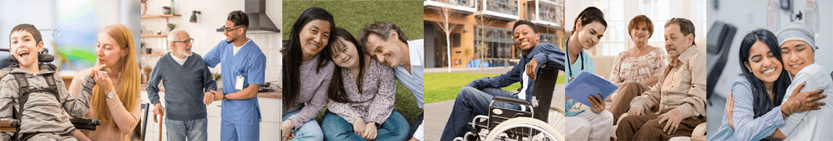 A collage of people with disabilities
