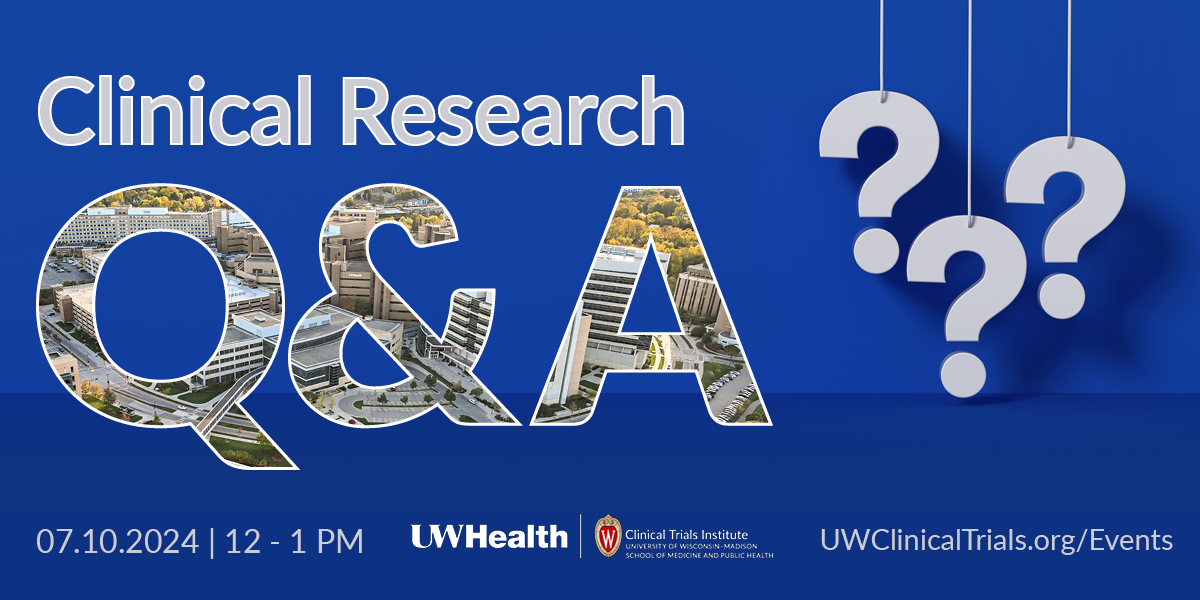 Clinical Research Q&A promotional graphic.